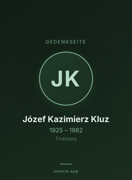 Gedenkportrait von Józef Kazimierz Kluz
