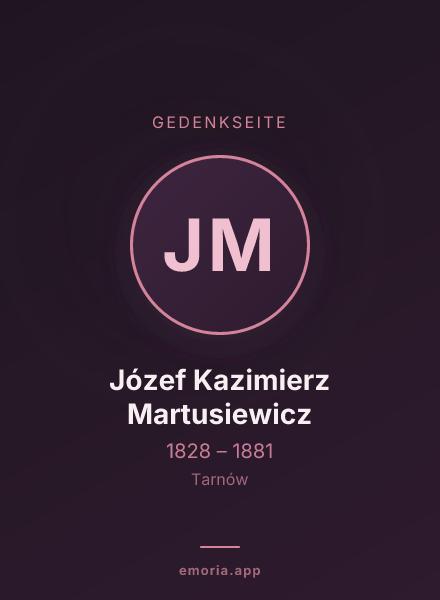 Gedenkportrait von Józef Kazimierz Martusiewicz
