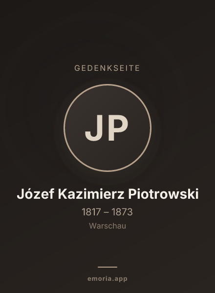 Gedenkportrait von Józef Kazimierz Piotrowski