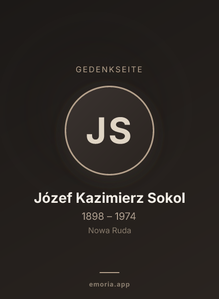 Gedenkportrait von Józef Kazimierz Sokol