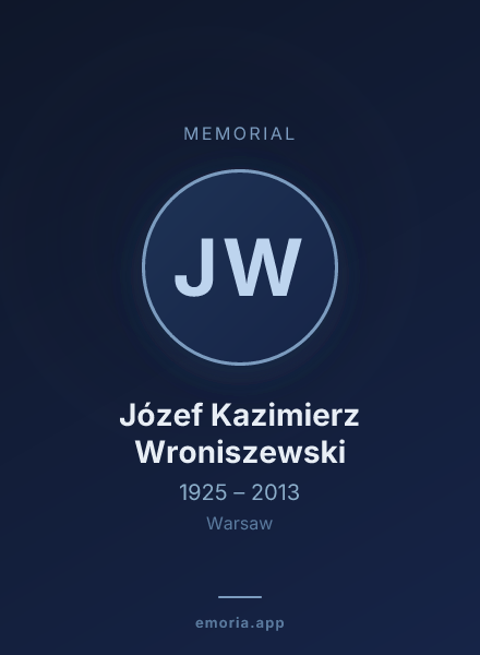 Memorial portrait of Józef Kazimierz Wroniszewski