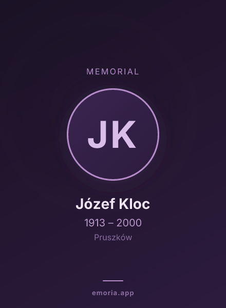 Memorial portrait of Józef Kloc