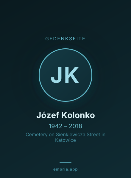Gedenkportrait von Józef Kolonko