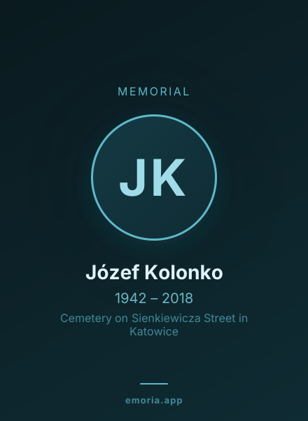 Memorial portrait of Józef Kolonko