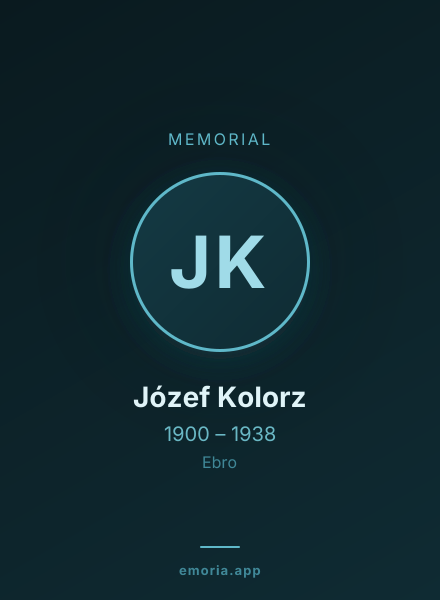 Memorial portrait of Józef Kolorz