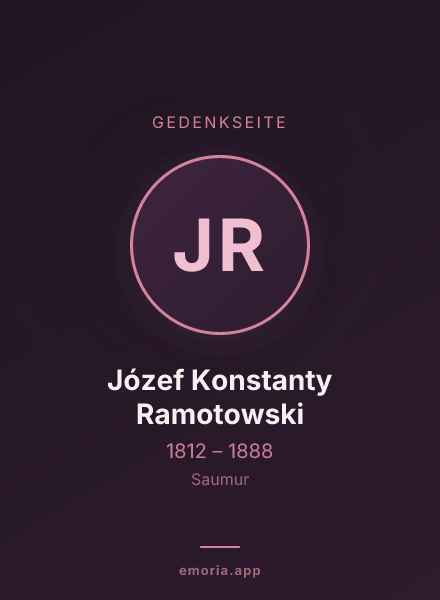 Gedenkportrait von Józef Konstanty Ramotowski