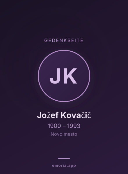 Gedenkportrait von Jožef Kovačič