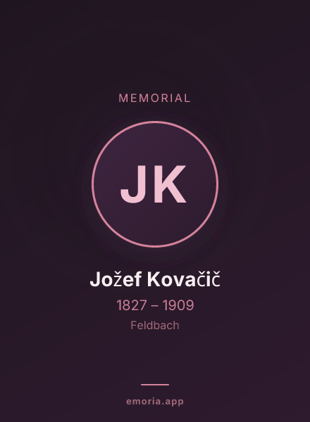 Memorial portrait of Jožef Kovačič