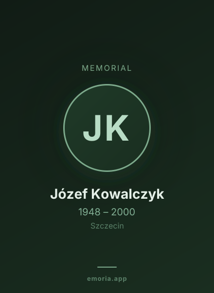 Memorial portrait of Józef Kowalczyk