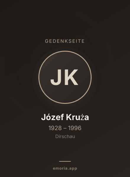 Gedenkportrait von Józef Kruża