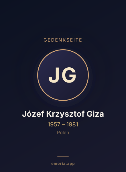 Gedenkportrait von Józef Krzysztof Giza