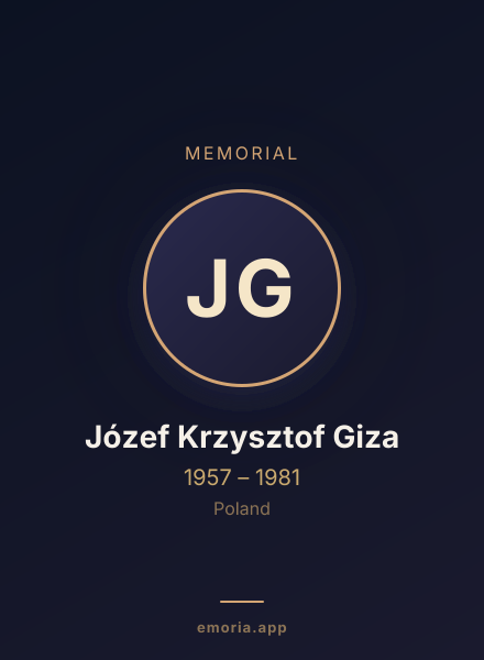 Memorial portrait of Józef Krzysztof Giza