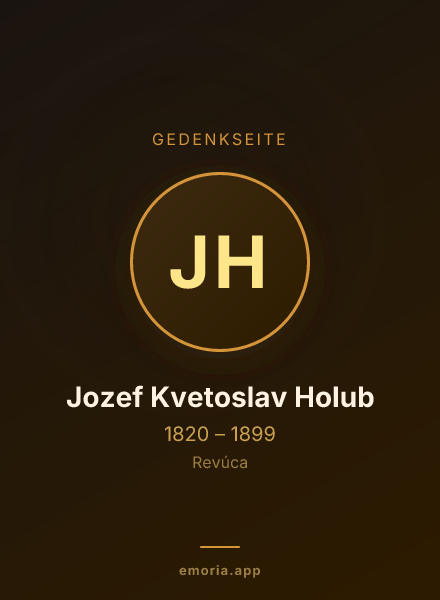 Gedenkportrait von Jozef Kvetoslav Holub