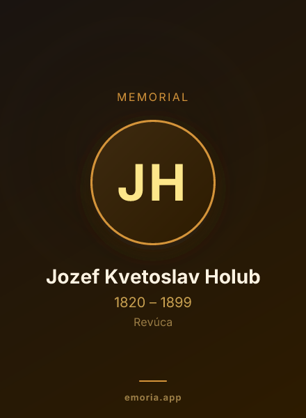 Memorial portrait of Jozef Kvetoslav Holub
