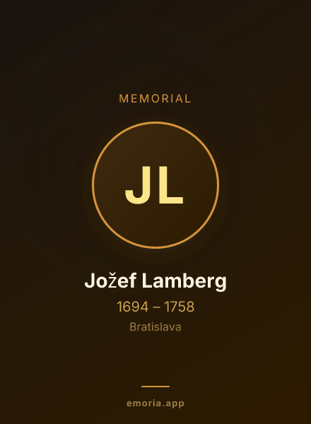 Memorial portrait of Jožef Lamberg
