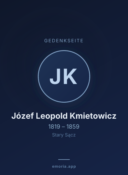 Gedenkportrait von Józef Leopold Kmietowicz