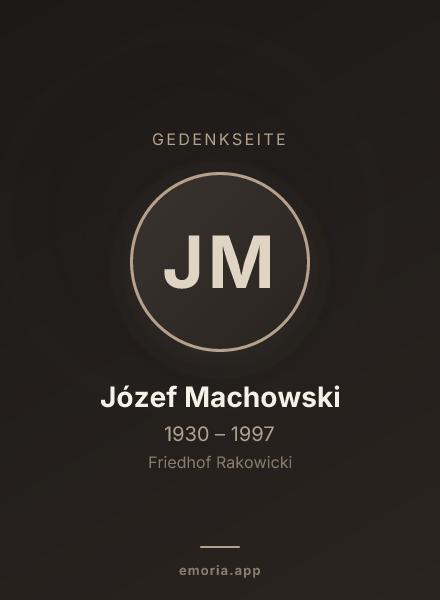 Gedenkportrait von Józef Machowski