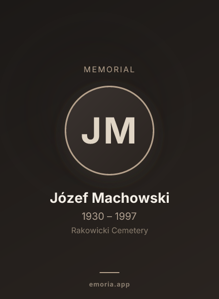 Memorial portrait of Józef Machowski