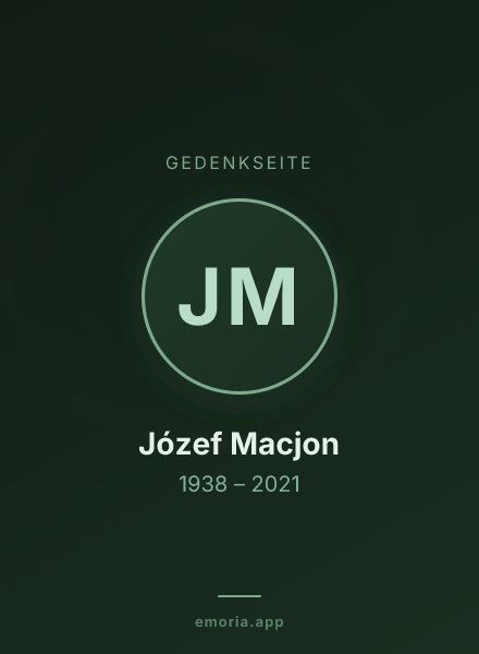 Gedenkportrait von Józef Macjon