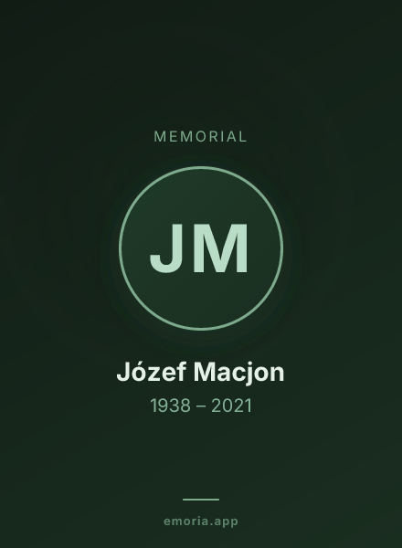 Memorial portrait of Józef Macjon
