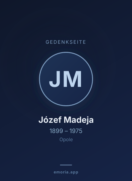 Gedenkportrait von Józef Madeja