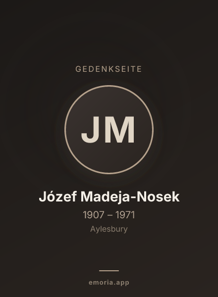Gedenkportrait von Józef Madeja-Nosek