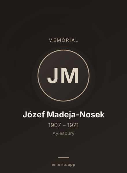 Memorial portrait of Józef Madeja-Nosek