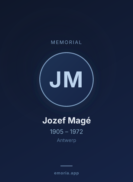 Memorial portrait of Jozef Magé