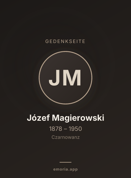 Gedenkportrait von Józef Magierowski