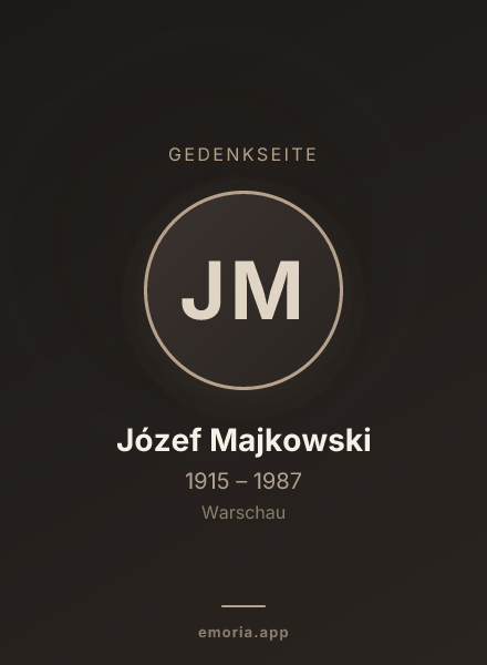 Gedenkportrait von Józef Majkowski