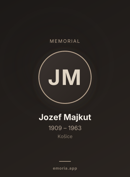 Memorial portrait of Jozef Majkut