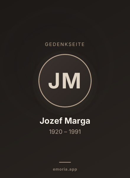 Gedenkportrait von Jozef Marga