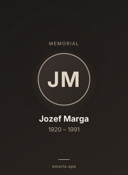 Memorial portrait of Jozef Marga