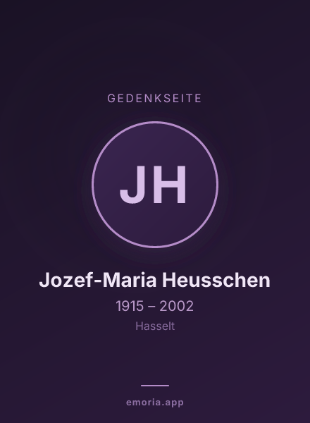 Gedenkportrait von Jozef-Maria Heusschen