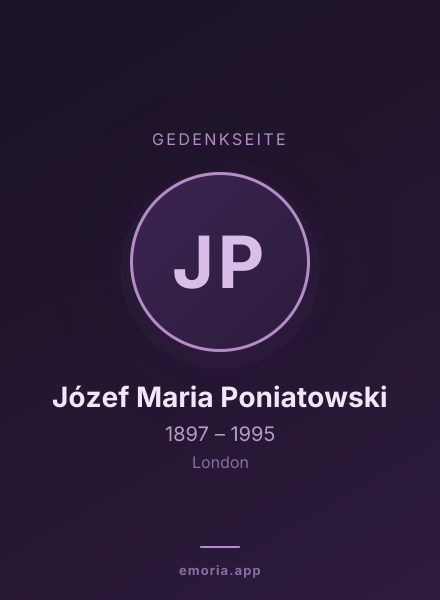 Gedenkportrait von Józef Maria Poniatowski