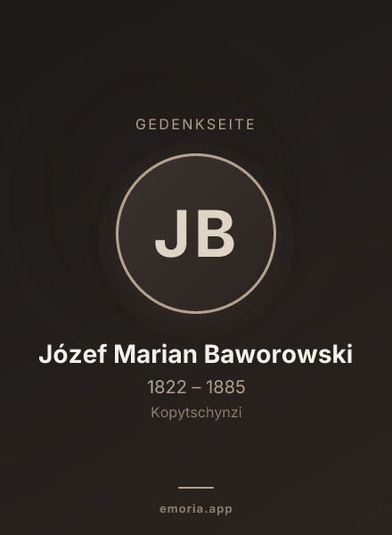 Gedenkportrait von Józef Marian Baworowski