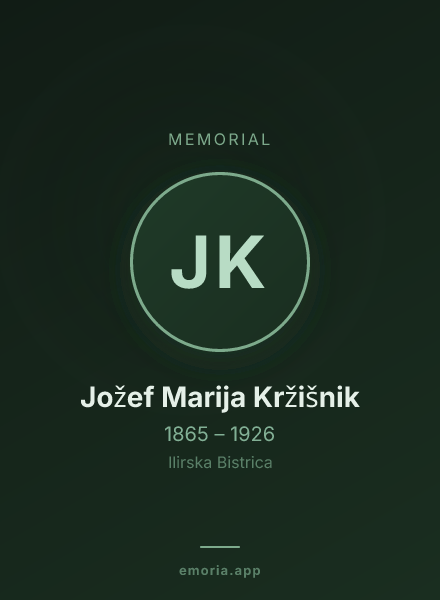 Memorial portrait of Jožef Marija Kržišnik