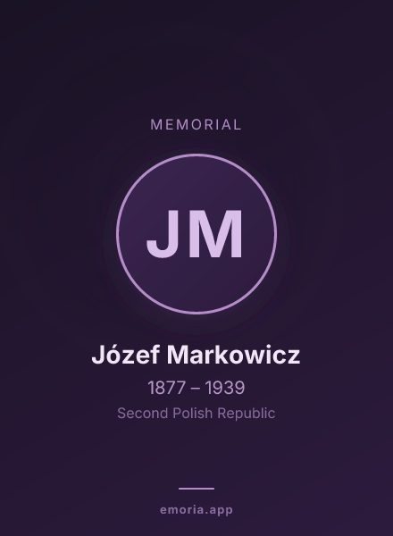 Memorial portrait of Józef Markowicz