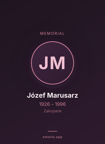 Memorial portrait of Józef Marusarz