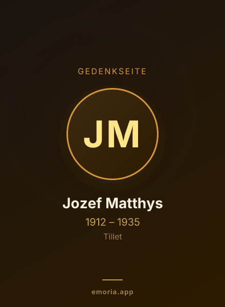 Gedenkportrait von Jozef Matthys