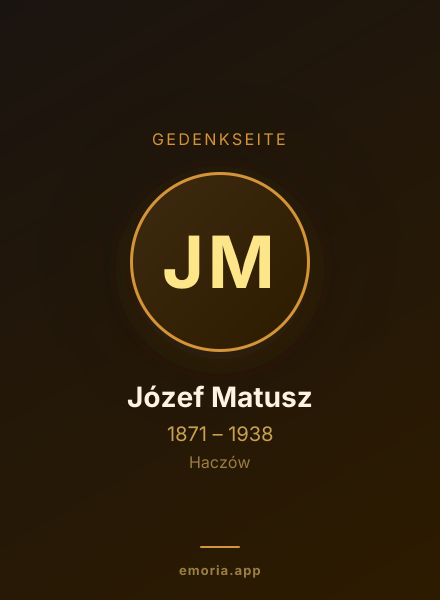 Gedenkportrait von Józef Matusz