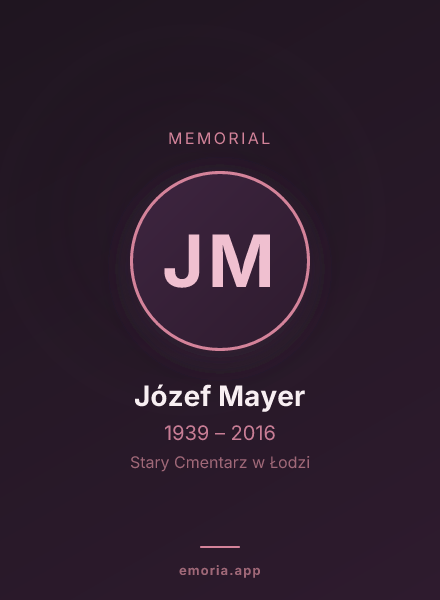 Memorial portrait of Józef Mayer