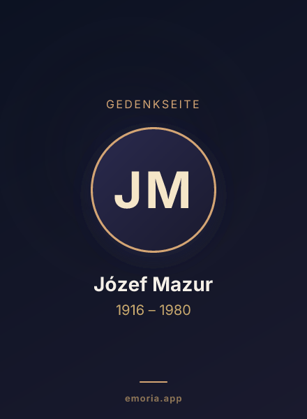 Gedenkportrait von Józef Mazur