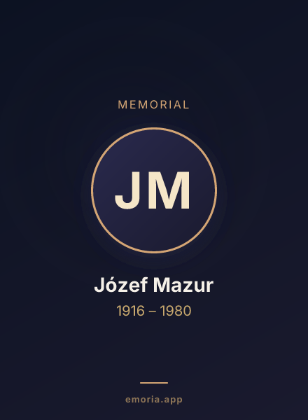 Memorial portrait of Józef Mazur
