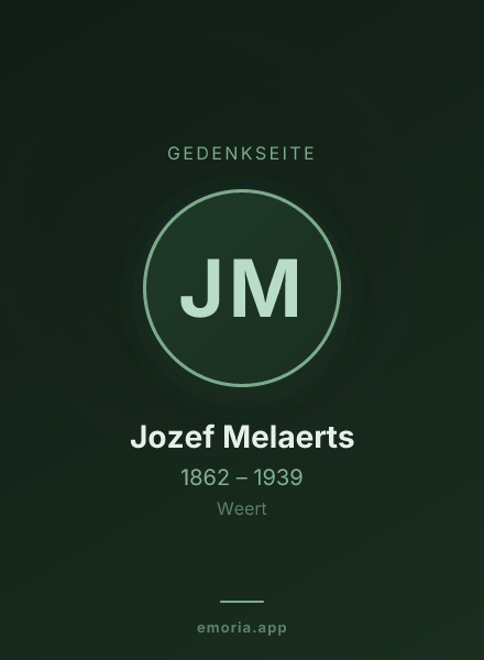 Gedenkportrait von Jozef Melaerts