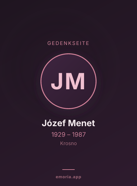 Gedenkportrait von Józef Menet