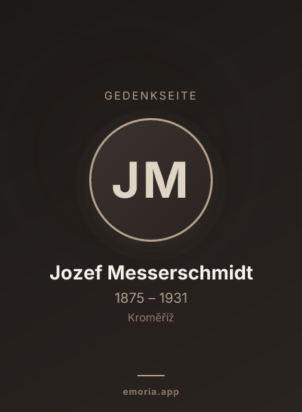 Gedenkportrait von Jozef Messerschmidt