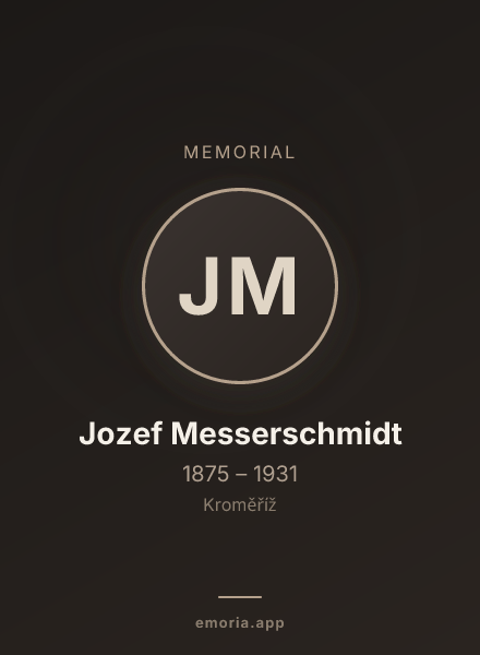 Memorial portrait of Jozef Messerschmidt