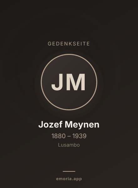 Gedenkportrait von Jozef Meynen