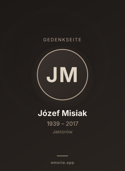 Gedenkportrait von Józef Misiak
